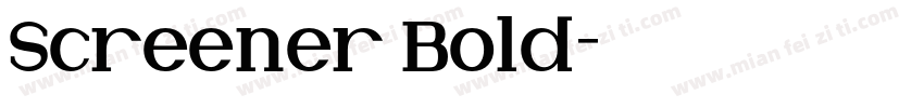 Screener Bold字体转换